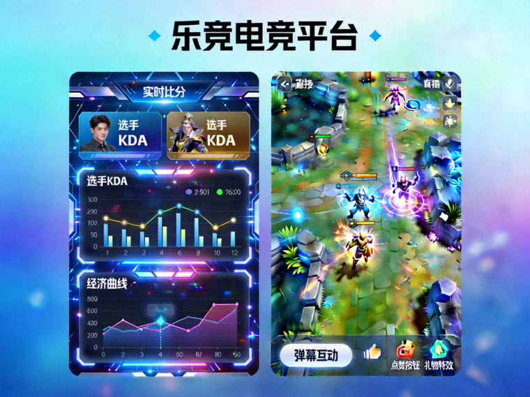 乐竞电竞平台赛事数据与直播内容展示场景