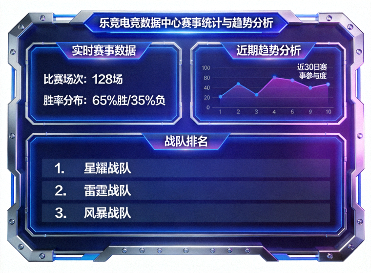 乐竞电竞数据中心赛事统计与趋势分析面板